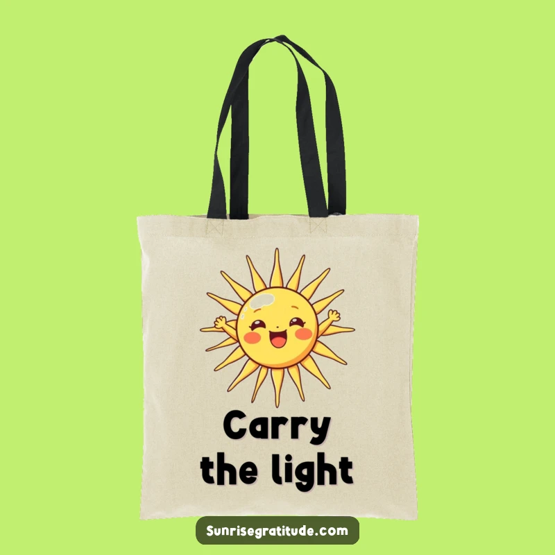 Funny Cheerful Sun Tote Bag: Carry Your Sunshine Everywhere