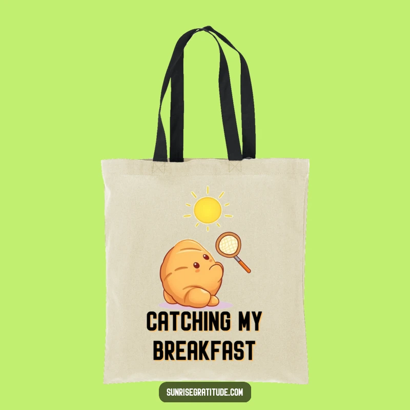 Funny Croissant Sun Catcher Tote Bag: Whimsical Style, Unique Funny Gift
